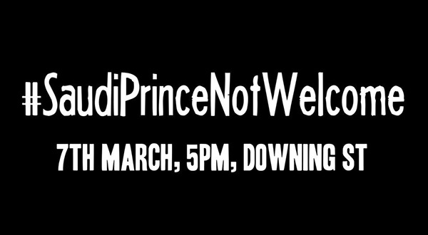 Protests Planned Next Week against MBS’ Visit To UK